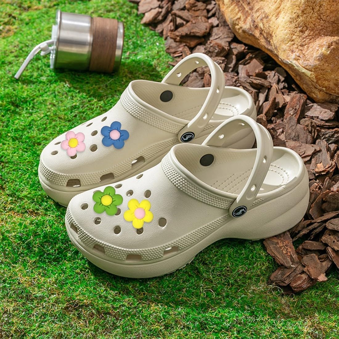 Breloques fleurs pour Crocs, lot de 14 accessoires pour filles – Image 5