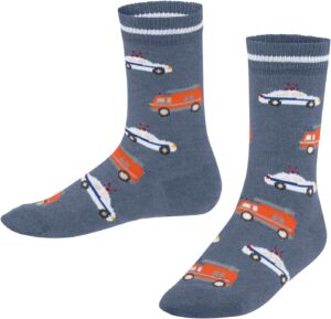 Chaussettes enfant Cars Police and Fire en coton, 1 paire