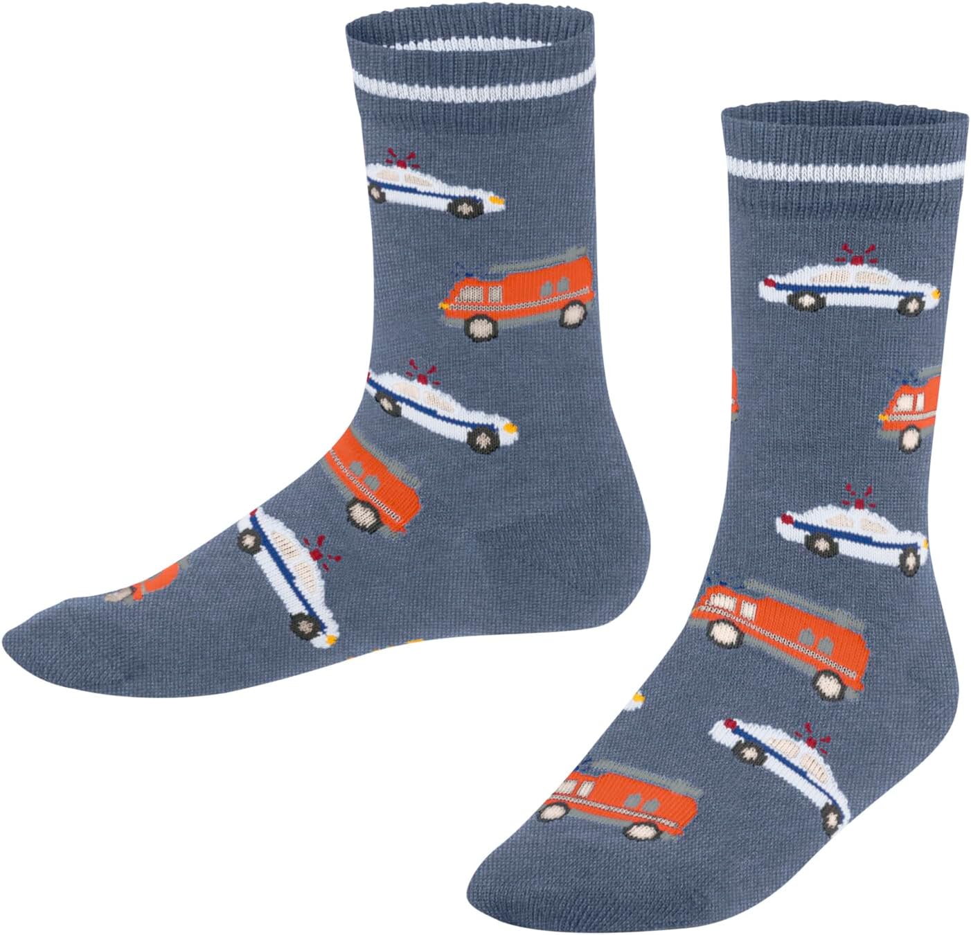 Chaussettes enfant Cars Police and Fire en coton, 1 paire