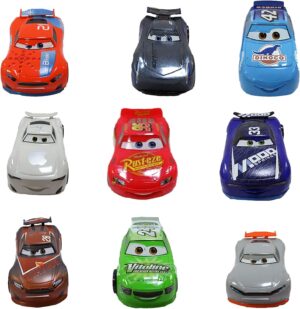 Coffret deluxe Disney Pixar Cars avec Flash McQueen, 9 voitures