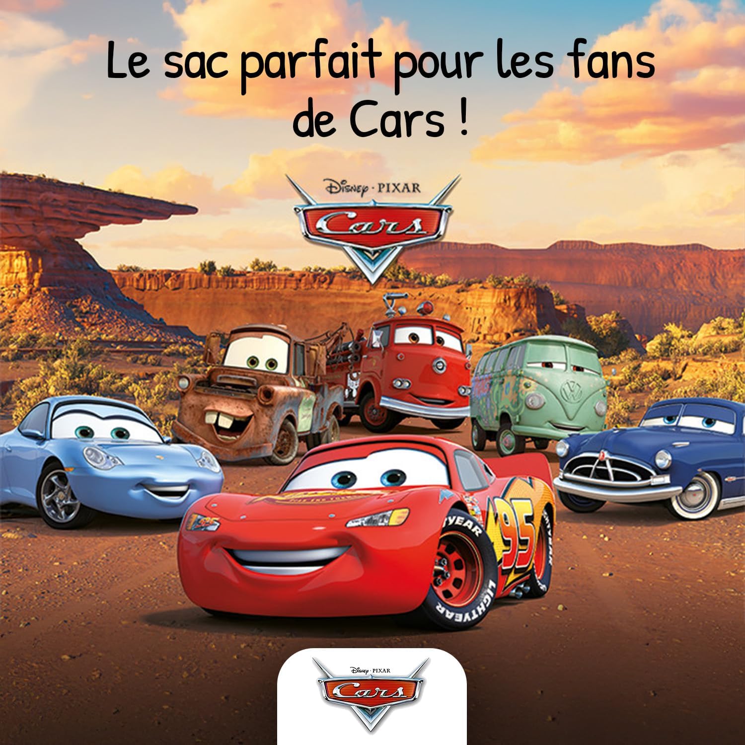 Cartable à roulettes Cars Flash McQueen 38 cm grand rangement rouge – Image 7