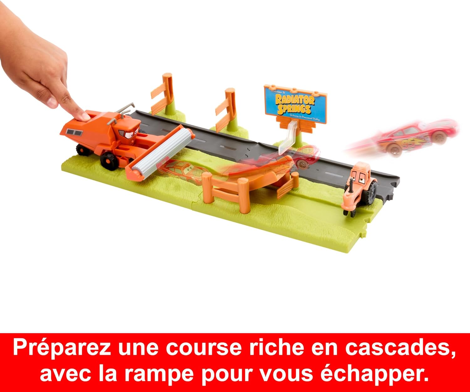 Disney Pixar Cars Coffret Évasion de Frank avec Flash McQueen, 3 véhicules et 2 modes – Image 4