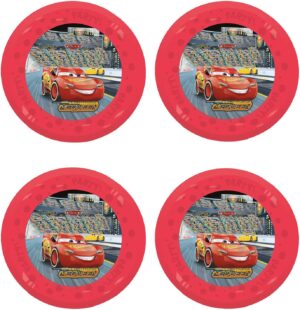 Assiettes Cars réutilisables en plastique Procos, lot de 4