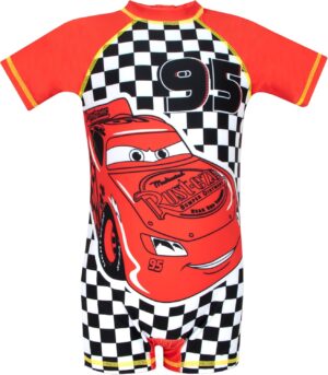 Maillot de bain garçon Disney Cars Flash McQueen rouge