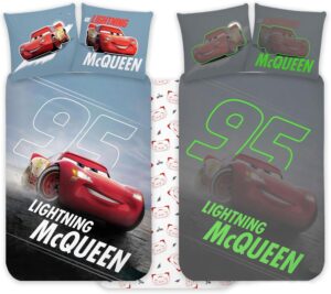 Parure Disney Cars Flash McQueen 100 x 135 cm avec taie 40 x 60 cm