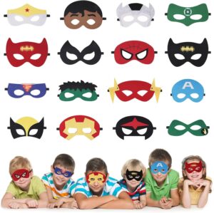 Lot de 16 masques de super-héros pour enfants, coloris 16pcs-personnages D'anime