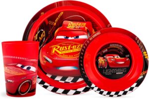 Set Cars garçon 3 pièces en polypropylene rouge