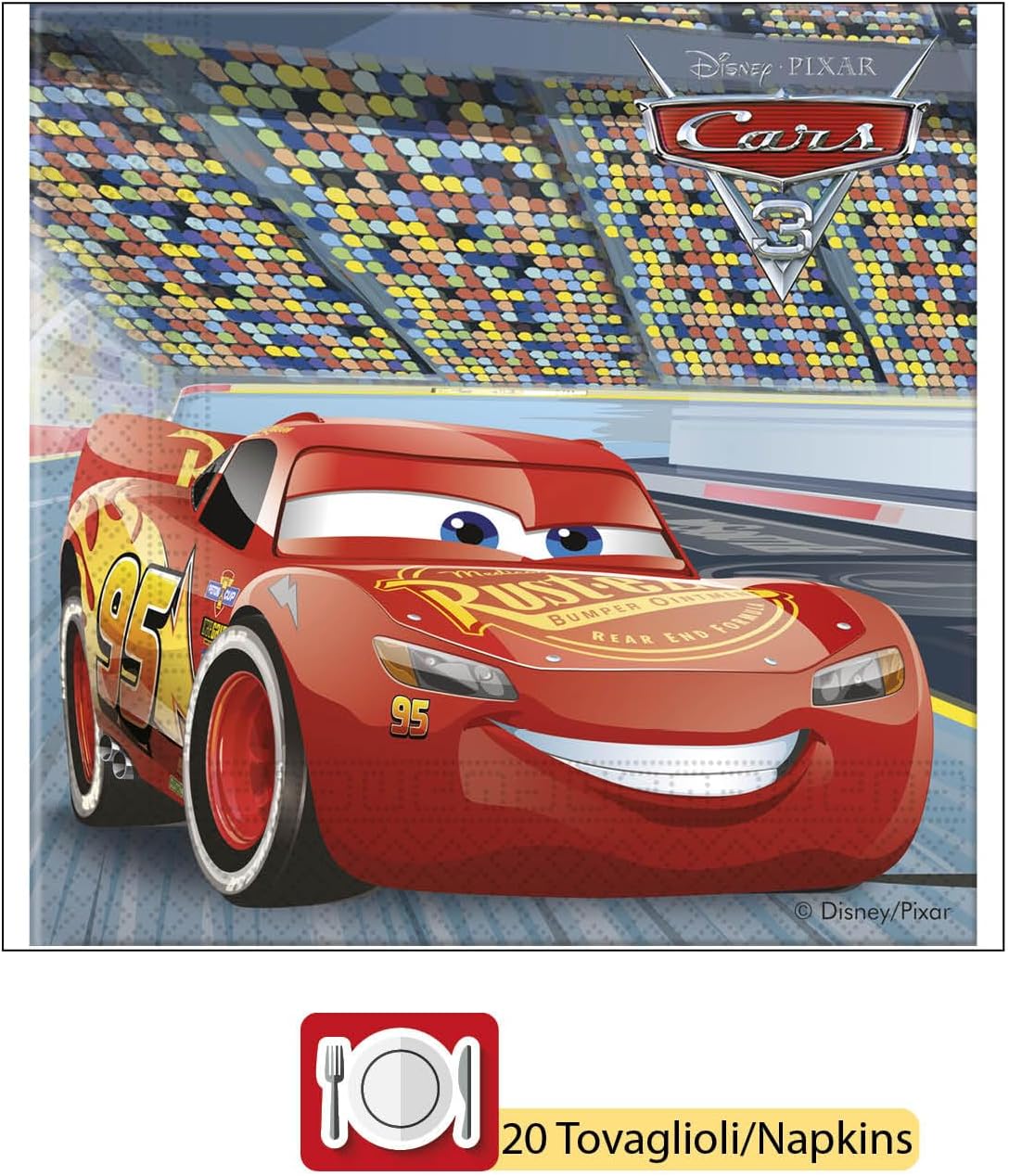 Kit de table rouge Disney Cars 3 pour 8 personnes – Image 4