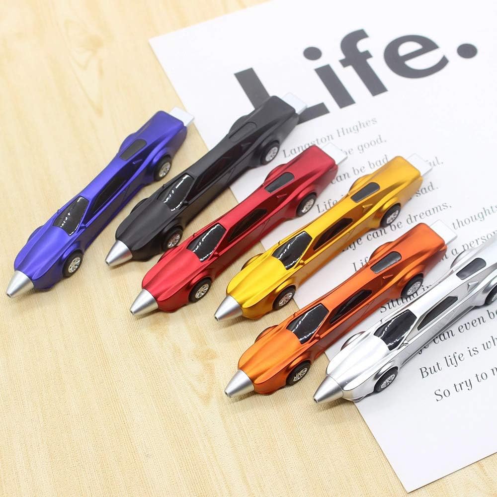 Lot de 12 stylos à bille voiture de course pour enfants – Image 3