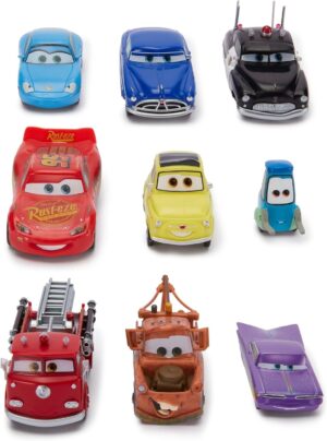 Ensemble Disney Pixar Cars de 9 figurines avec Flash McQueen, Martin et ses amis