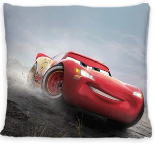 Coussin Disney Pixar Cars 3 avec fermeture éclair et rembourrage 40 x 40