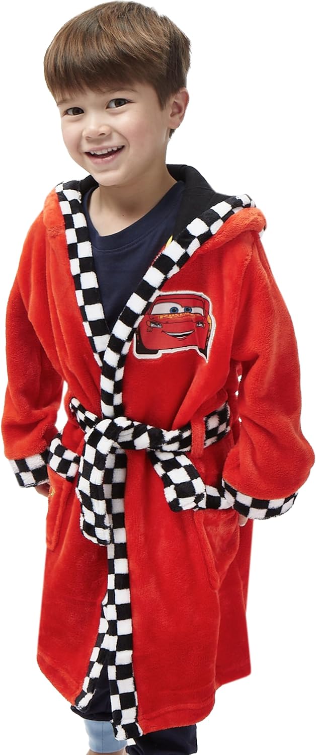 Peignoir enfant Cars Disney à capuche Lightning McQueen – Image 2