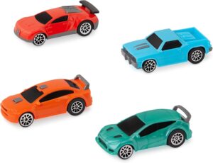 Driven by Battat Turbocharge, lot de 4 stock cars 10 cm