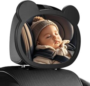 Rétroviseur bébé pour siège auto arrière avec sangle à boucle réglable