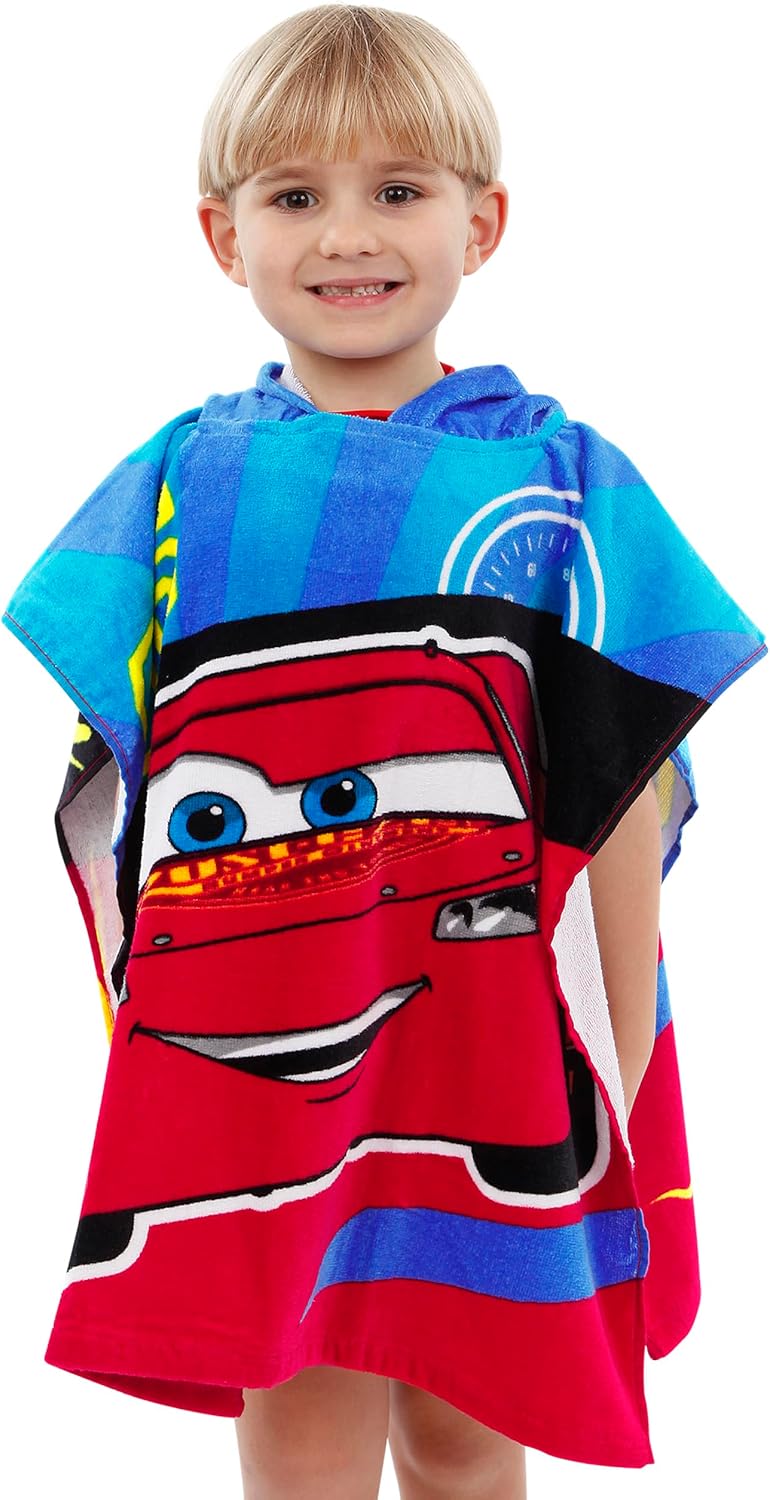 Poncho-serviette Disney Cars rouge à capuche Lightning McQueen 95 – Image 7