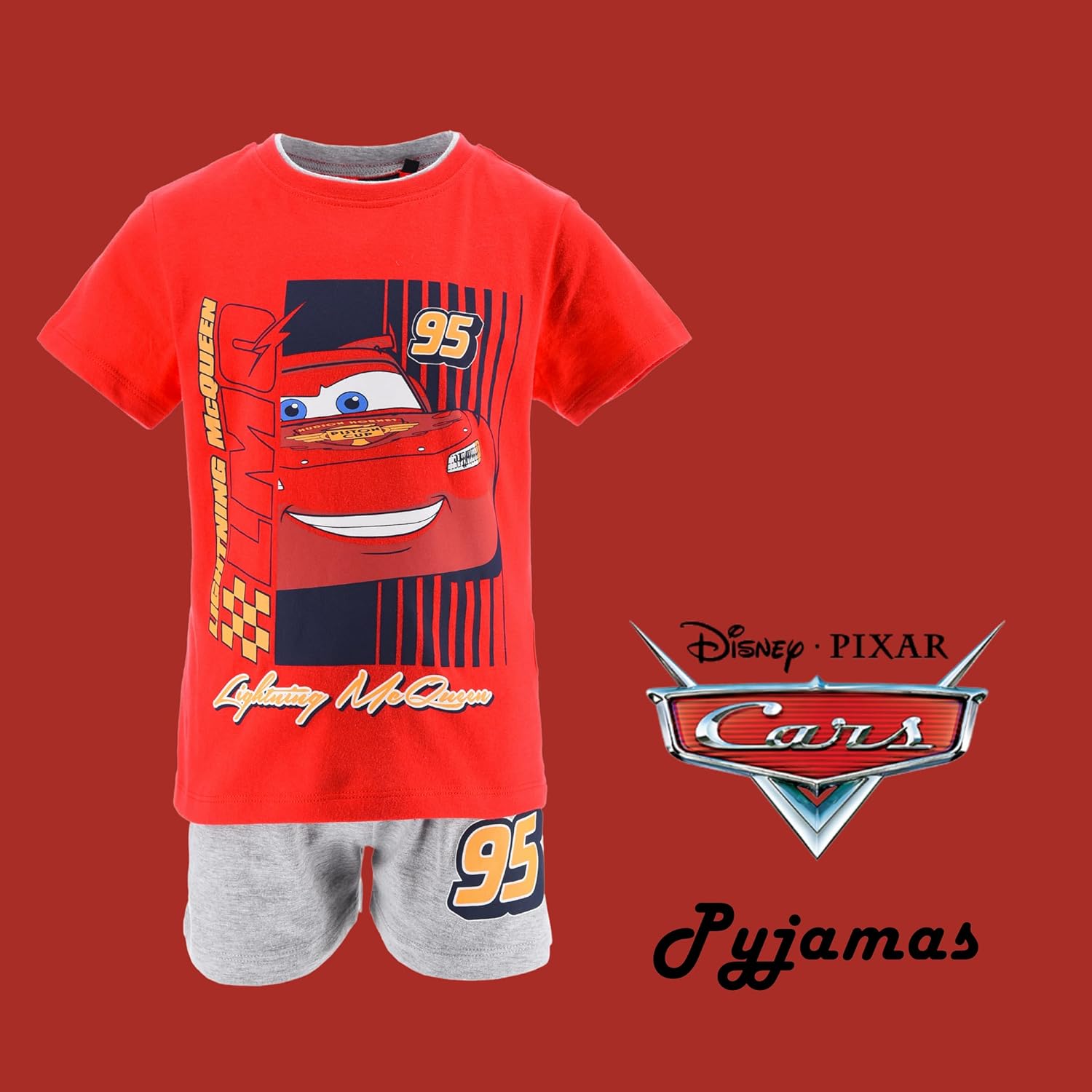 Pyjama 2 pièces Disney Pixar Cars avec Lightning McQueen pour garçon – Image 3