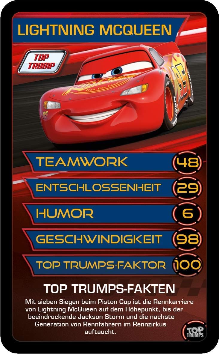 Jeu de cartes Top Trumps Disney Cars 3, 30 cartes – Image 7