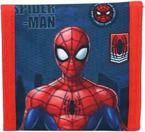 Porte-monnaie Spider Man rouge et bleu à zip 10 cm pour enfant