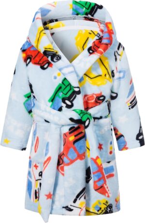 Peignoir enfant Cars à capuche en coton flanelle