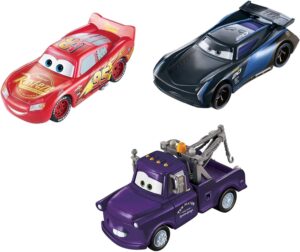 Pack 3 voitures Disney Pixar Cars Color Changers avec Flash McQueen, Martin et Bobby Swift GPB03