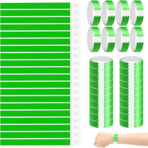 Bracelets d'identification en papier imperméable verts, 500 pcs, 25 x 1.9 cm