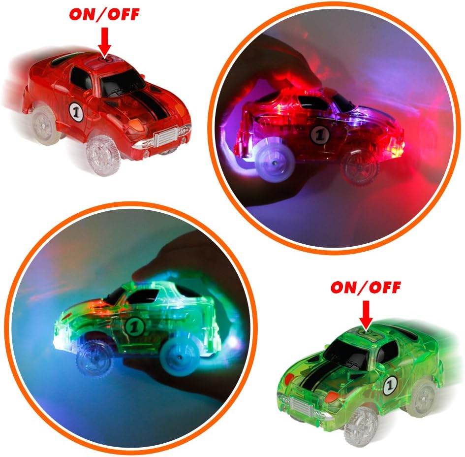 Circuit Cars flexible 240 pièces avec 2 voitures LED – Image 3