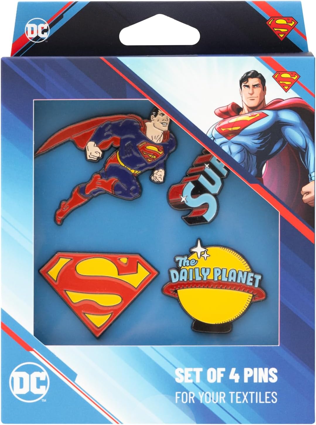 Pack de 4 pins Superman style vintage – Image 2