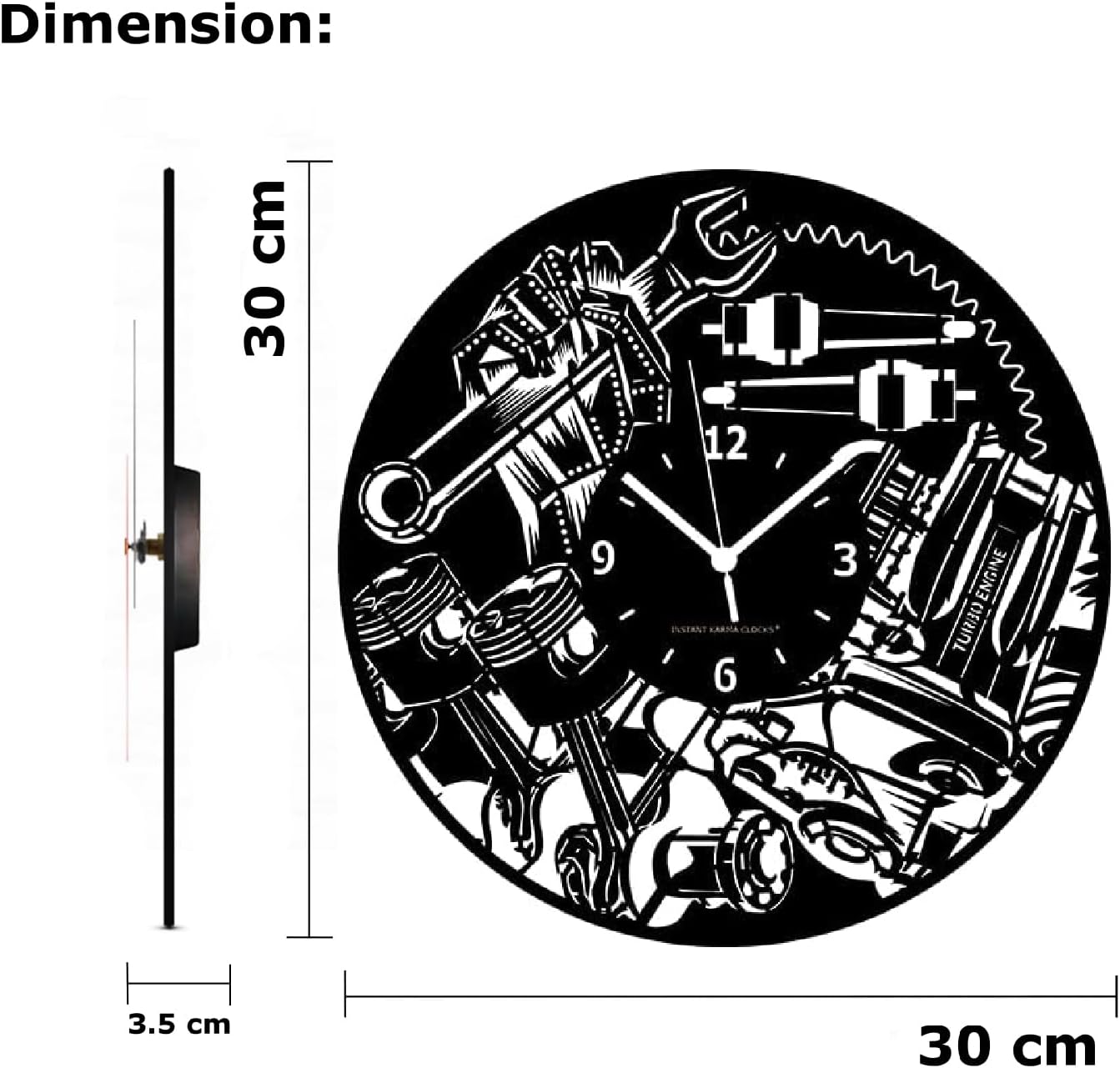 Horloge murale Cars Atelier Mécanique 30 cm – Image 3