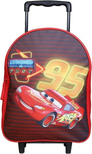 Sac à dos à roulettes Disney Cars rouge 31 cm avec compartiment zippé