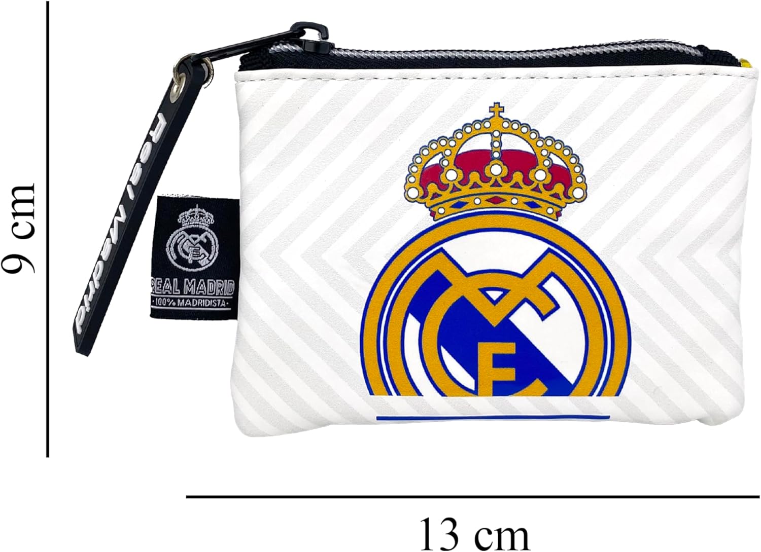Porte-monnaie blanc Real Madrid avec poignée décorée – Image 5