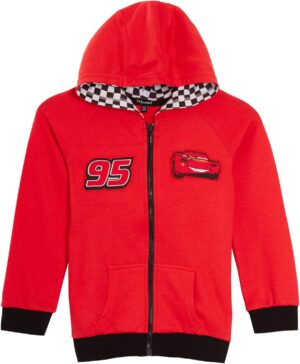 Veste à capuche zippée Disney Cars Flash McQueen pour garçon