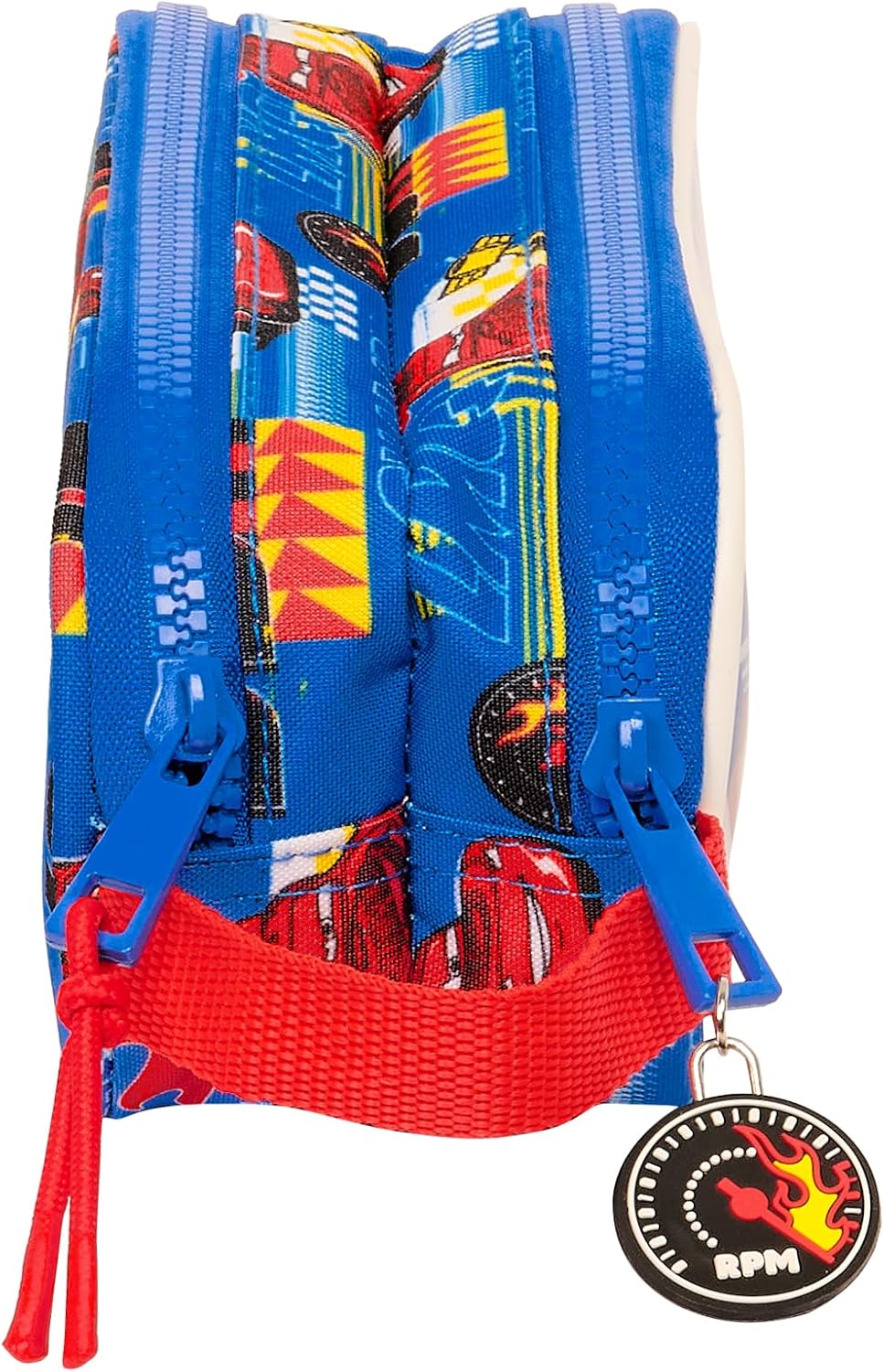 Trousse double Cars Race Ready en polyester bleu électrique – Image 3