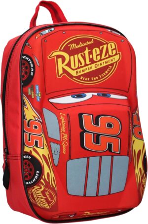 Sac à dos Disney Lightning McQueen effet 3D rouge 31 cm