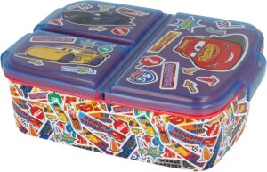 Boîte à lunch Cars à stickers multi-compartiments
