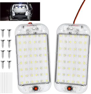 Barre LED intérieure 12 V URAQT 48 LED avec interrupteur, 2 PCS