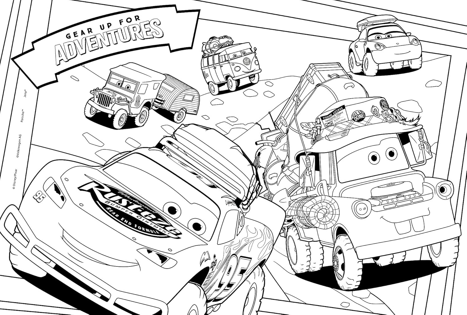 Puzzle Disney Cars double face 2 x 12 pièces avec coloriage – Image 5