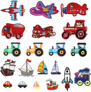20 écussons Cars pour enfant en tissus non tissés et broderies