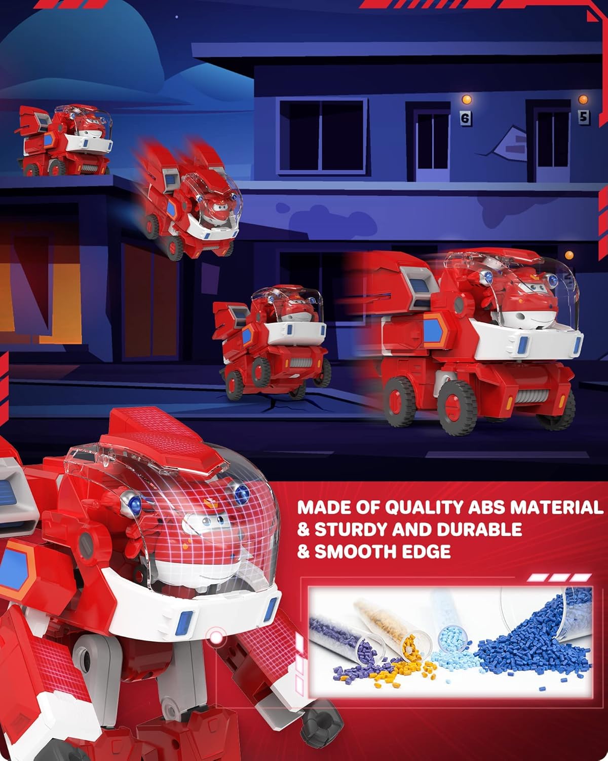 Jett Super Wings camion robot transformable avec mini avion – Image 5