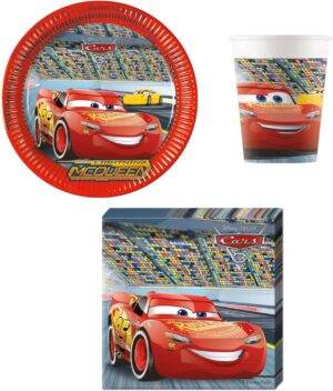 Set de fête Cars Procos 10273864 avec assiettes, gobelets et serviettes