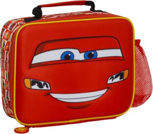 Sac à déjeuner Disney Cars Flash McQueen rouge avec porte-bouteille latéral