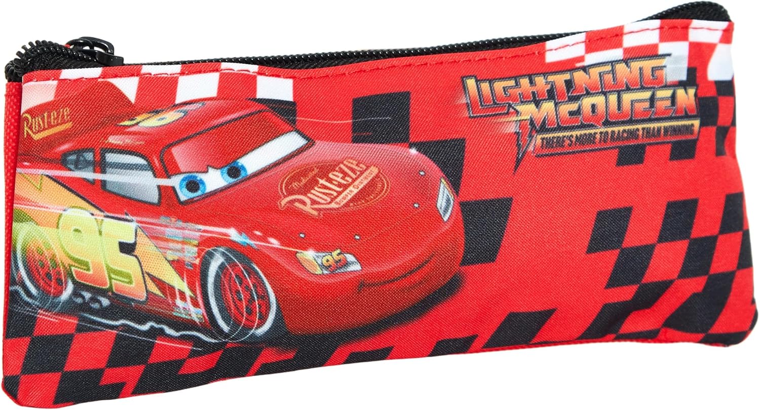 Ensemble Disney Cars Flash McQueen rouge avec sac à dos, sac à déjeuner et trousse 3 pièces – Image 4