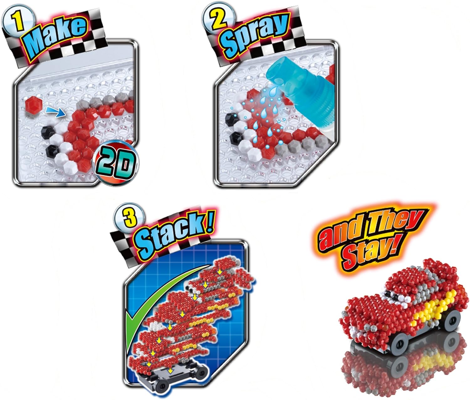 Set McQueen 3D Aquabeads Disney Cars 3 avec perles 30198 – Image 4