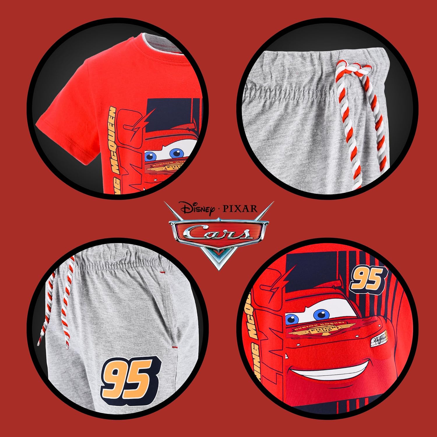 Pyjama 2 pièces Disney Pixar Cars avec Lightning McQueen pour garçon – Image 6