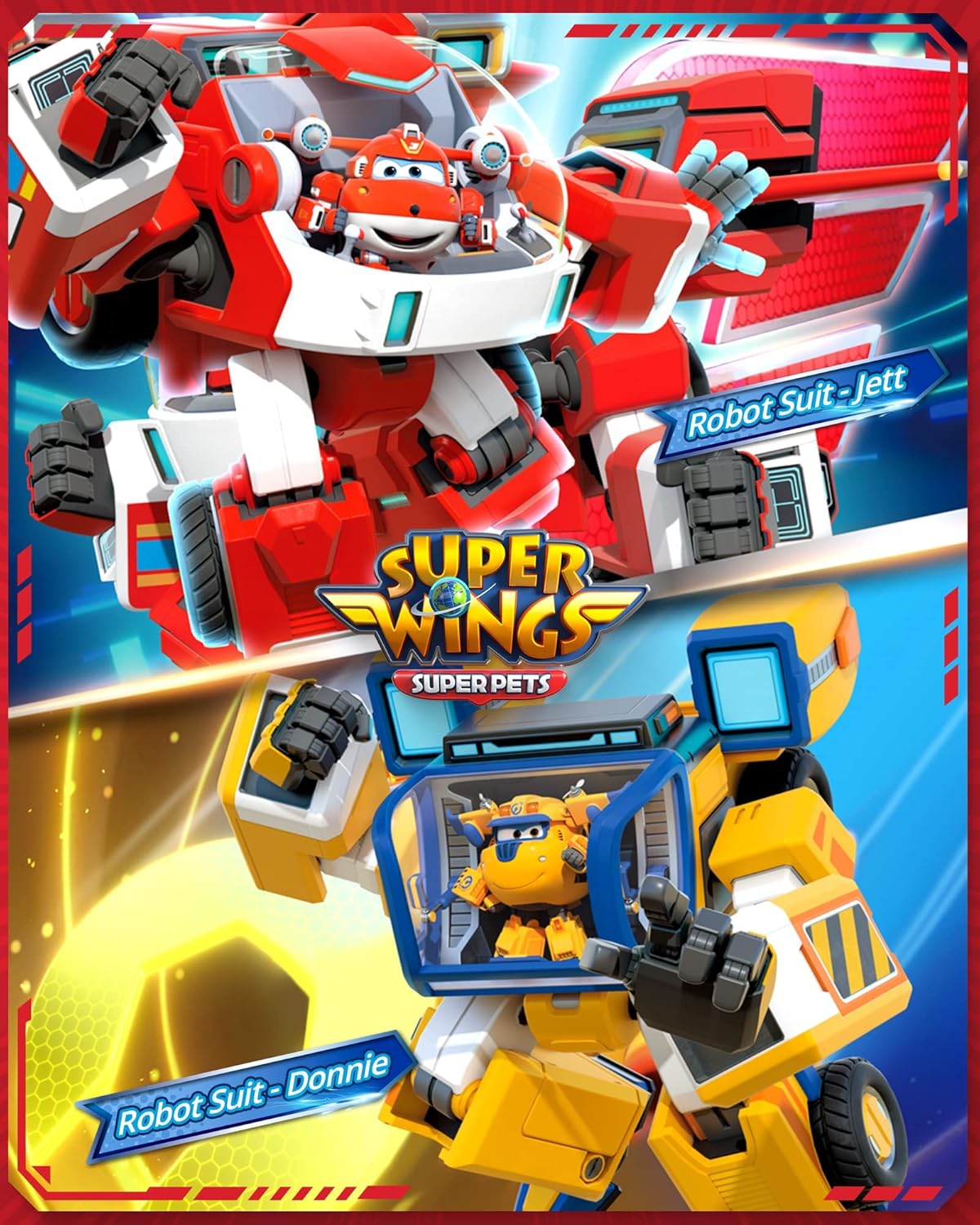 Jett Super Wings camion robot transformable avec mini avion – Image 7