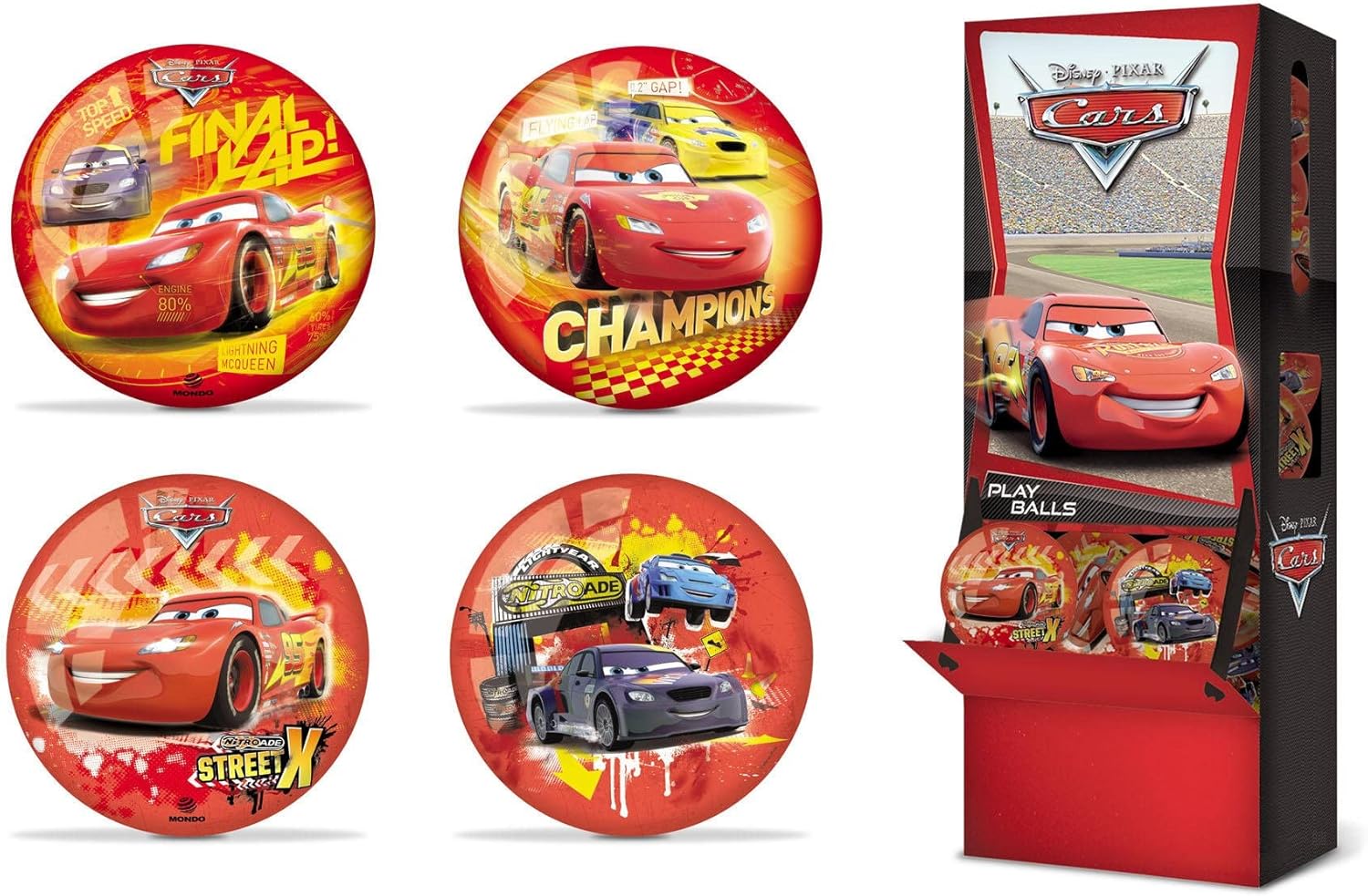 Ballon Cars Mondo 23 cm pour jeu de plein air – Image 2