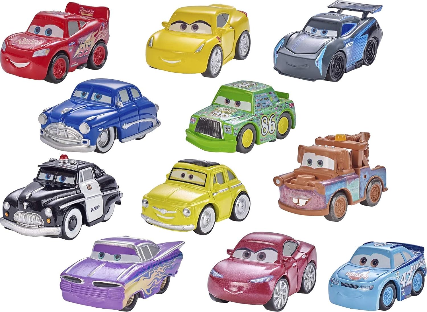 Lot de 6 Mini Racers Disney Pixar Cars 3 en sachets mystère