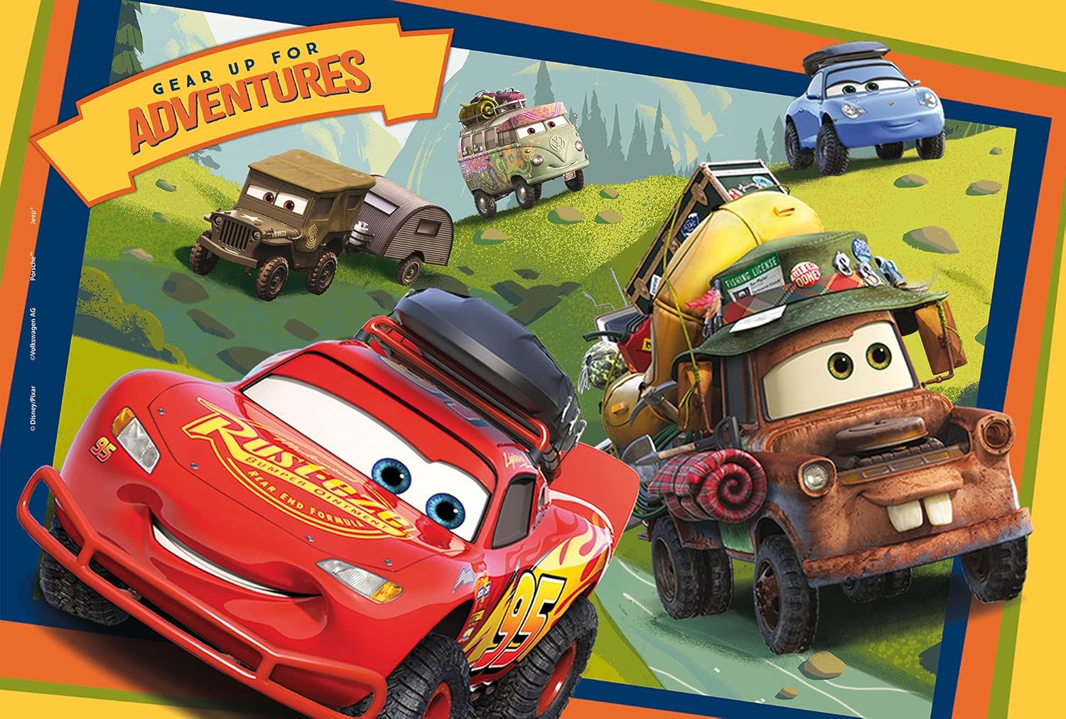 Puzzle Disney Cars double face 2 x 12 pièces avec coloriage – Image 3