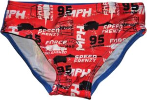 Slip de bain Disney Pixar Cars rouge enfant 7 ans avec Flash McQueen