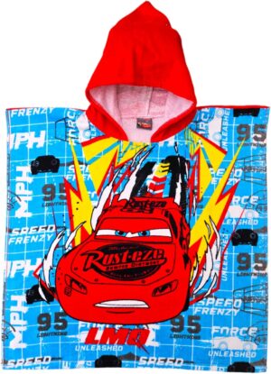 Poncho bébé Disney Cars en 100 % coton, taille unique