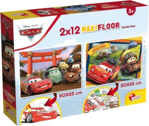 Puzzle Disney Cars double face 2 x 12 pièces avec coloriage